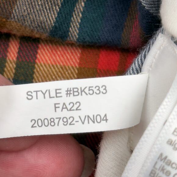 J.Crew Women's SM Plaid Light Flannel Long Sleeve Button Down Shirt Gorp - Picture 8 of 10